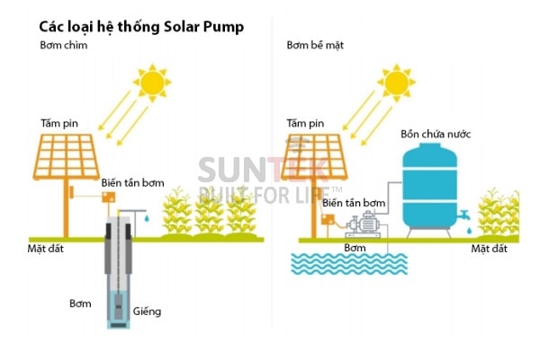 hệ thống bơm nước bằng năng lượng mặt trời