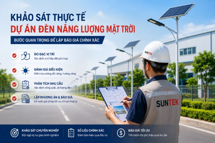 khảo sát dự án đèn năng lượng mặt trời
